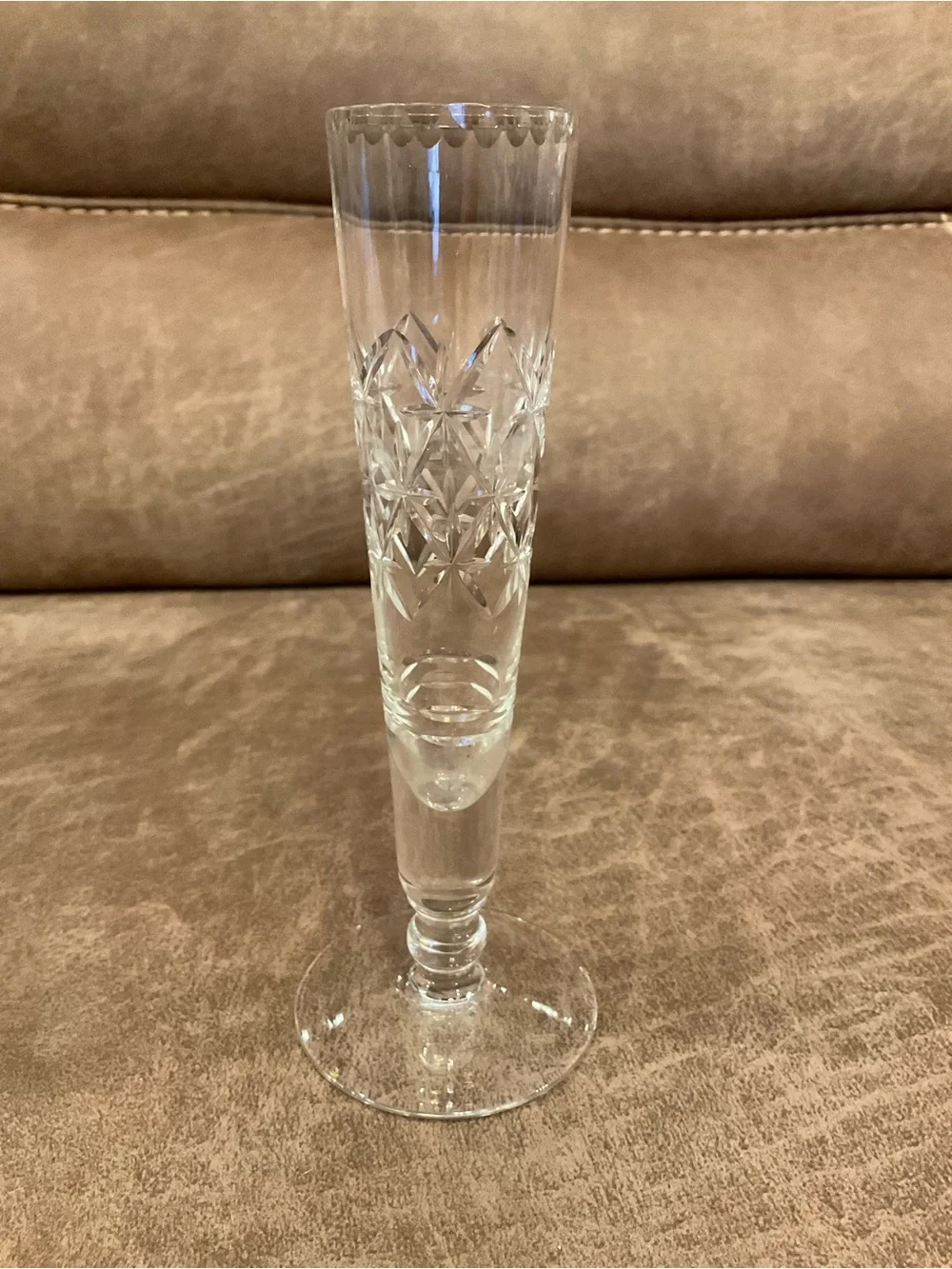 Edinburgh Crystal Starburst Diamond Patterned Flute
